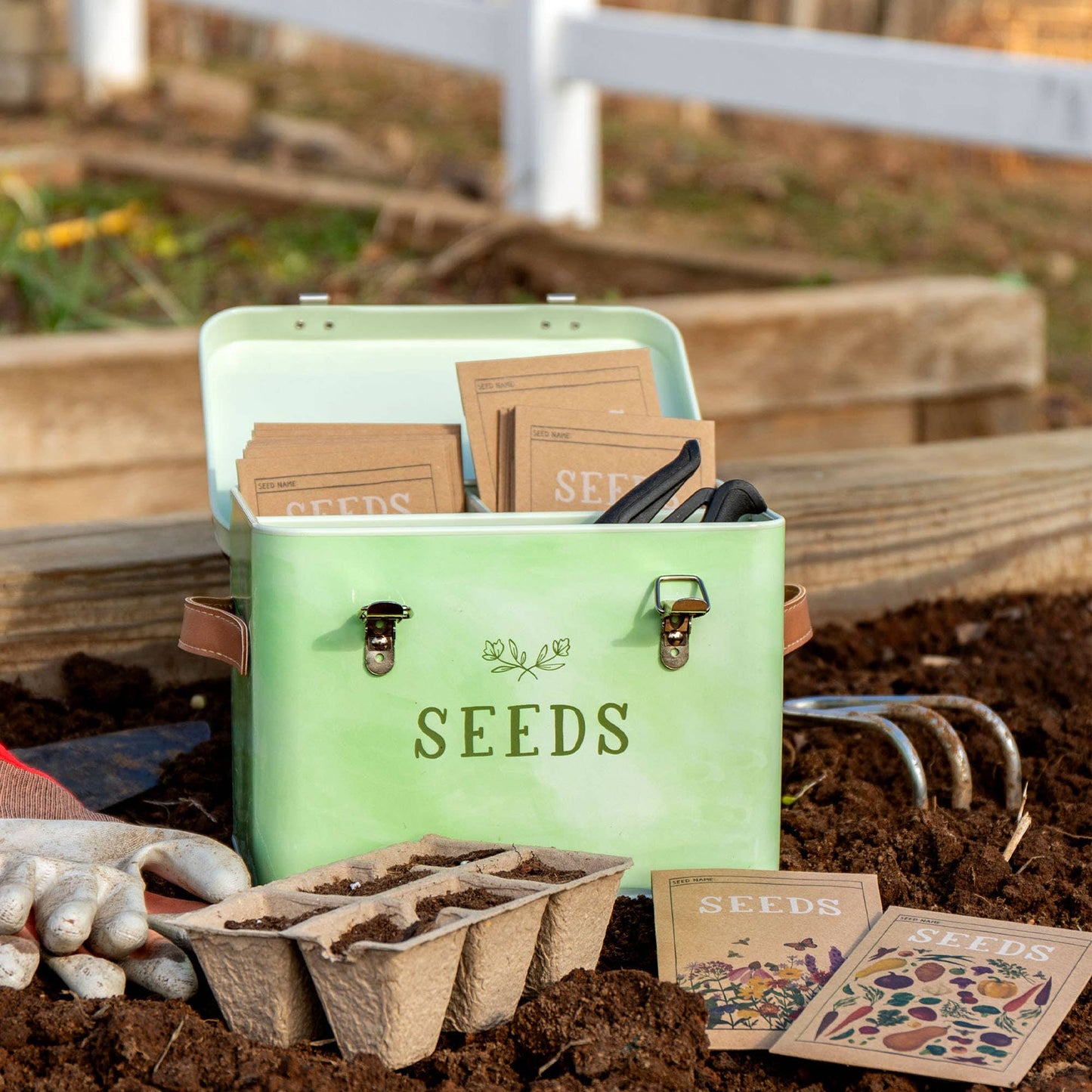 Green Seed Storage Box