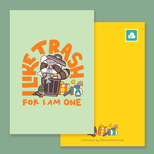 I Like Trash Postcard