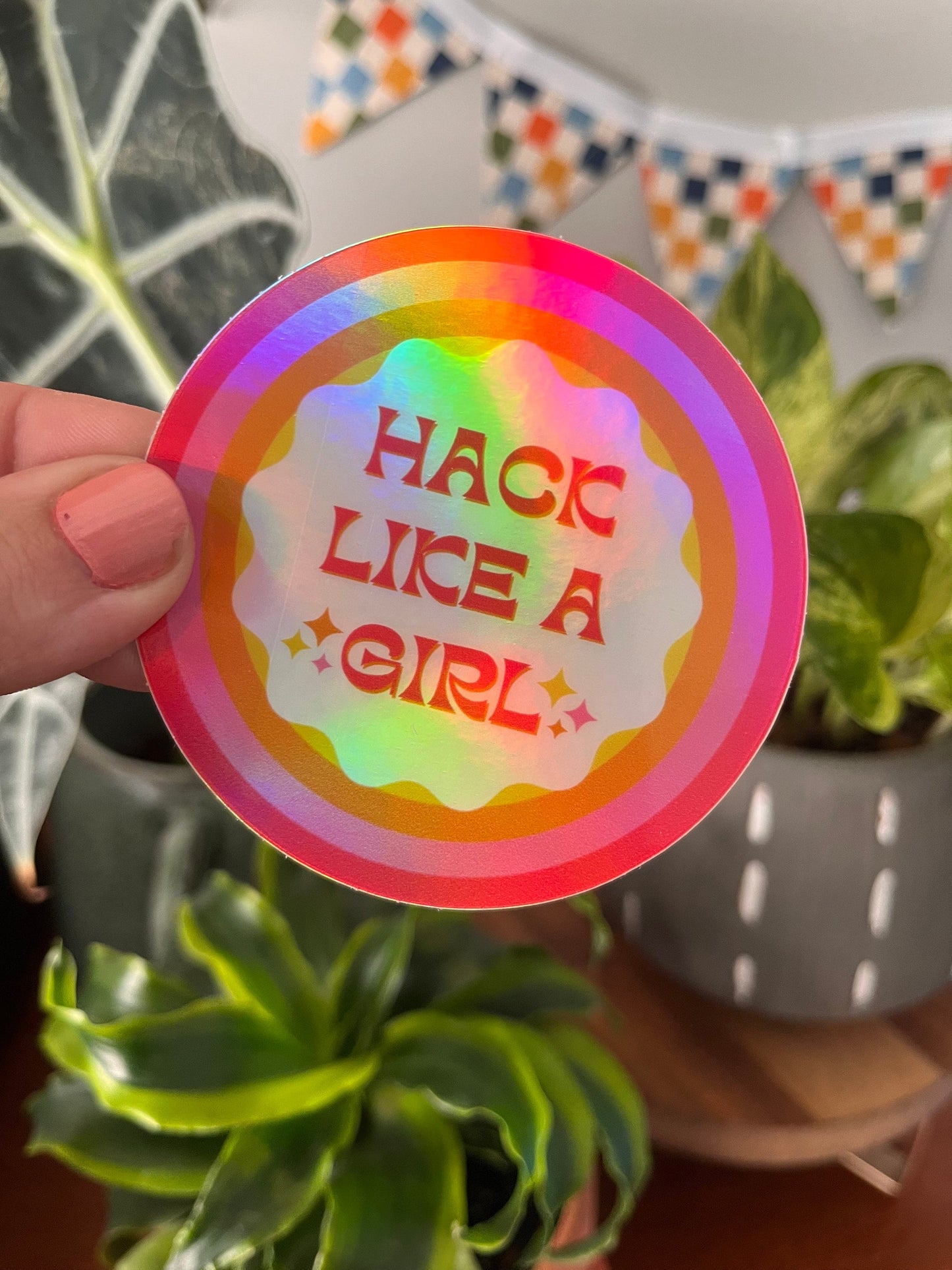 Hack Like a Girl Sticker