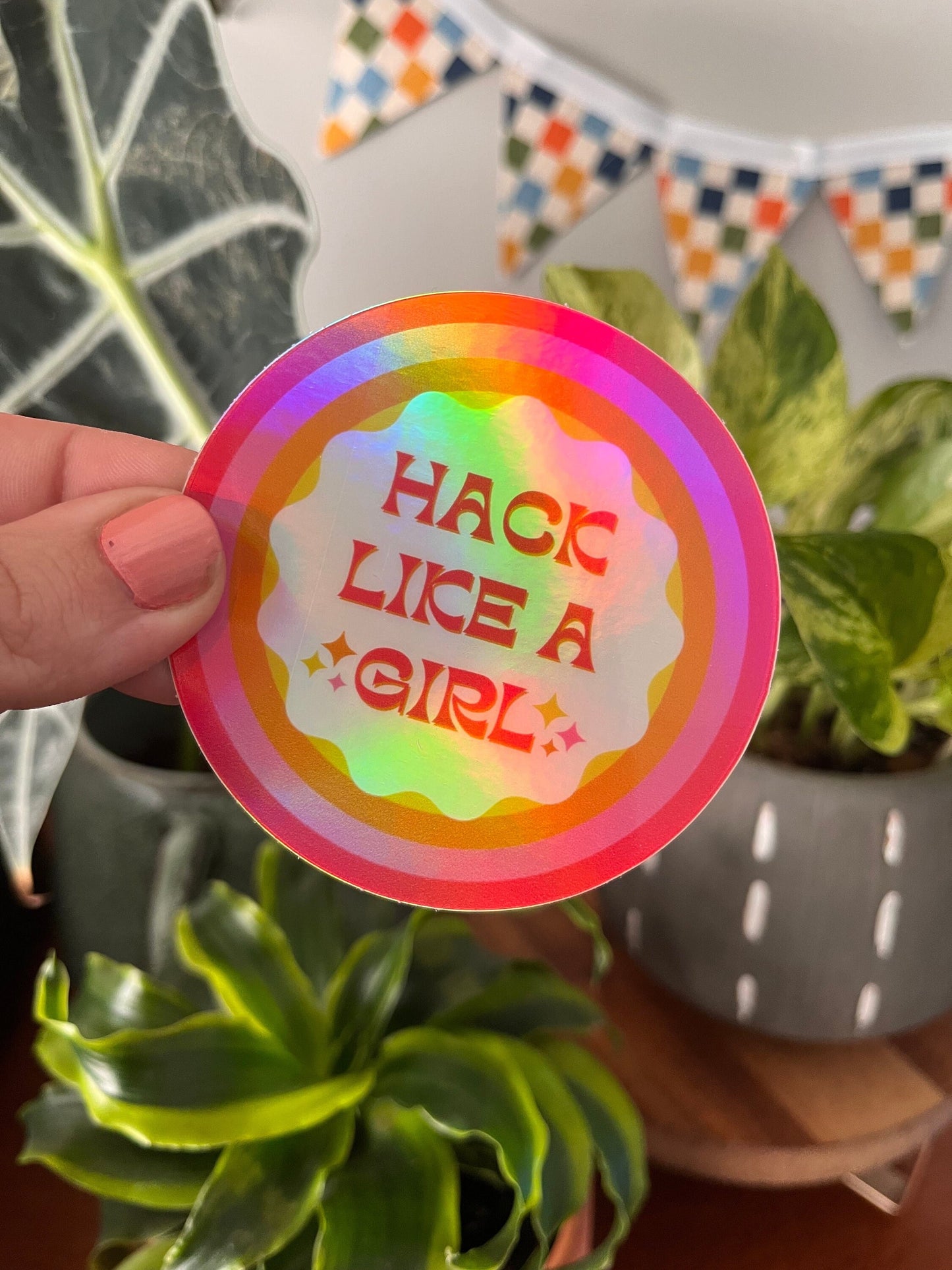 Hack Like a Girl Sticker