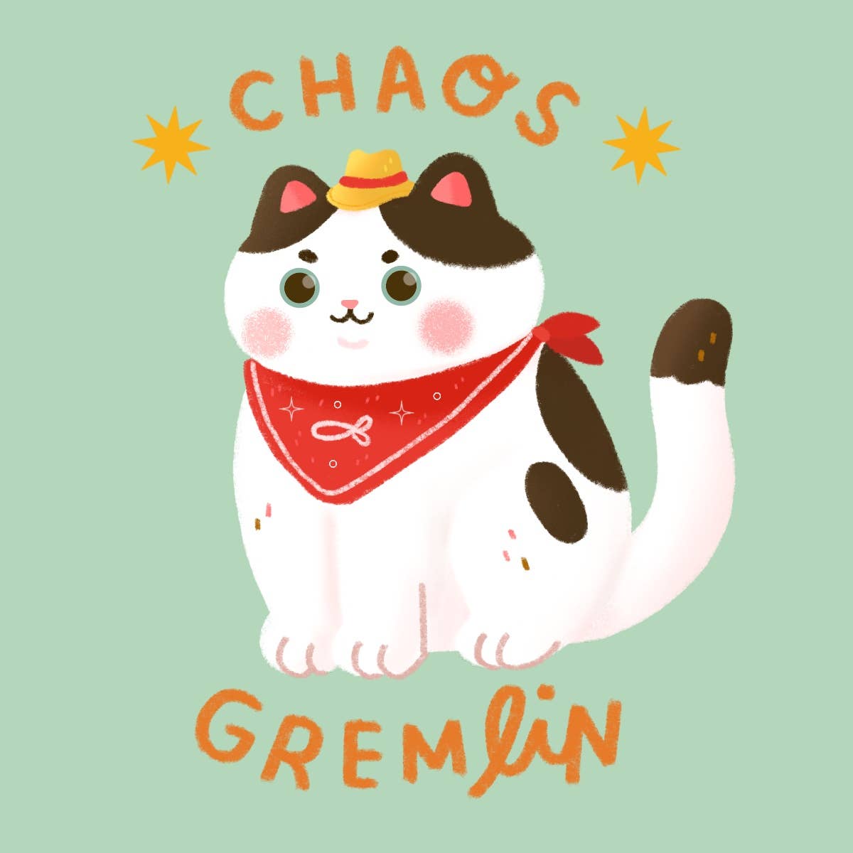 Chaos Gremlin Cat Stickers