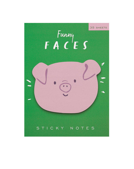 Pig Funny Faces Sticky Notes